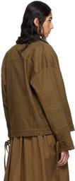 Cecilie Bahnsen Brown Olga Denim Jacket