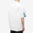 JW Anderson Men's Pol Print Short Sleeve Shirt in White