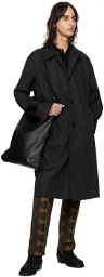 Dries Van Noten Black Single-Breasted Coat