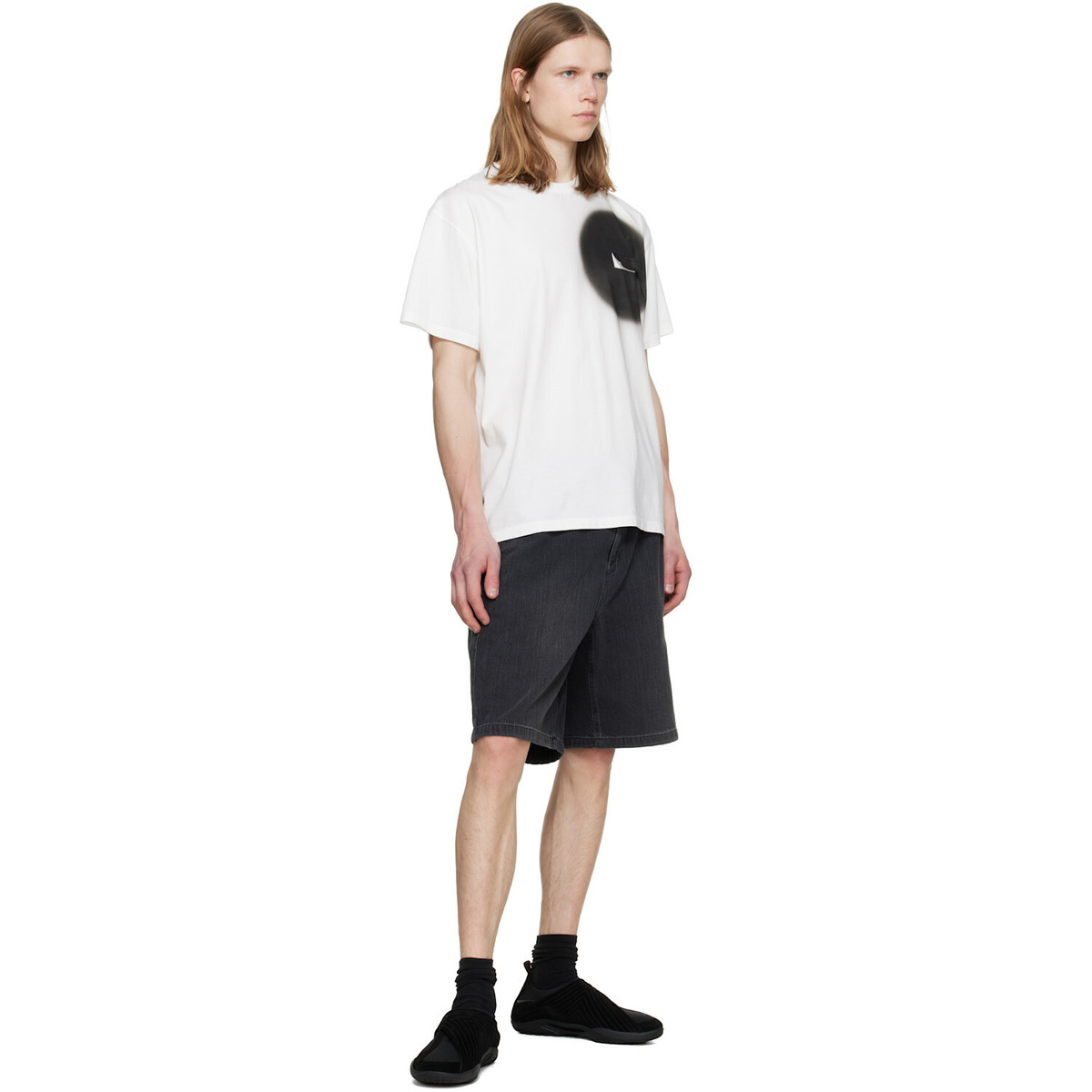 Lanvin Black LNV1 Knit & Suede Sneakers