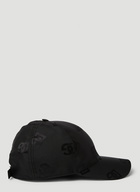 Logo Print Baseball Cap in Black