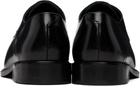 Stefan Cooke Black Slashed Square Toe Derbys
