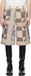COÛT DE LA LIBERTÉ Multicolor Zander Quilt Toppers Baggy Shorts