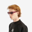 Balenciaga BB0387S Sunglasses in Burgundy/Violet 