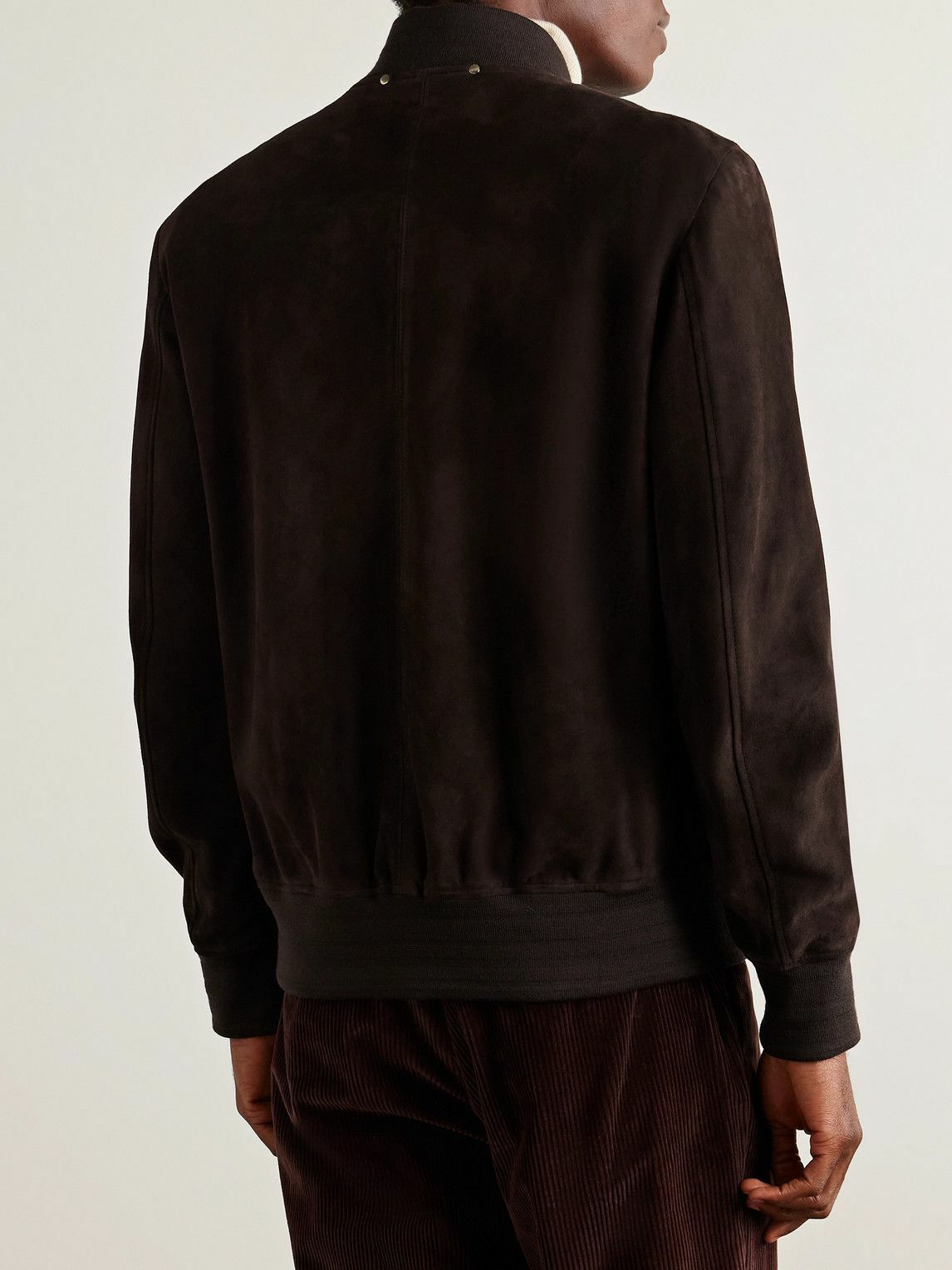 Paul Smith - Suede Bomber Jacket - Brown