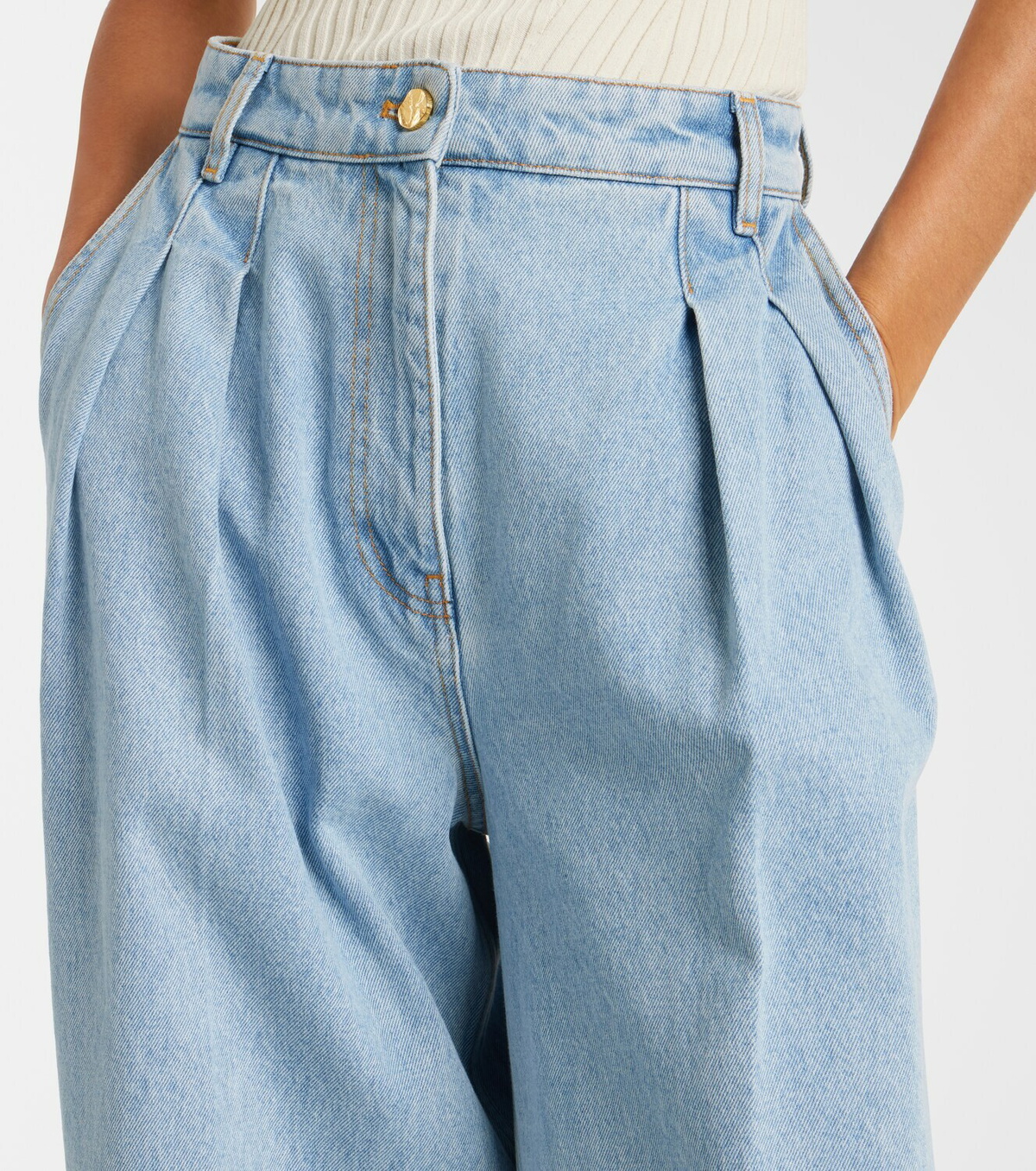 Nina Ricci High-rise wide-leg jeans