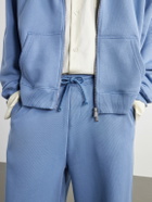 The Elder Statesman - Tapered Cotton-Jersey Drawstring Sweatpants - Blue