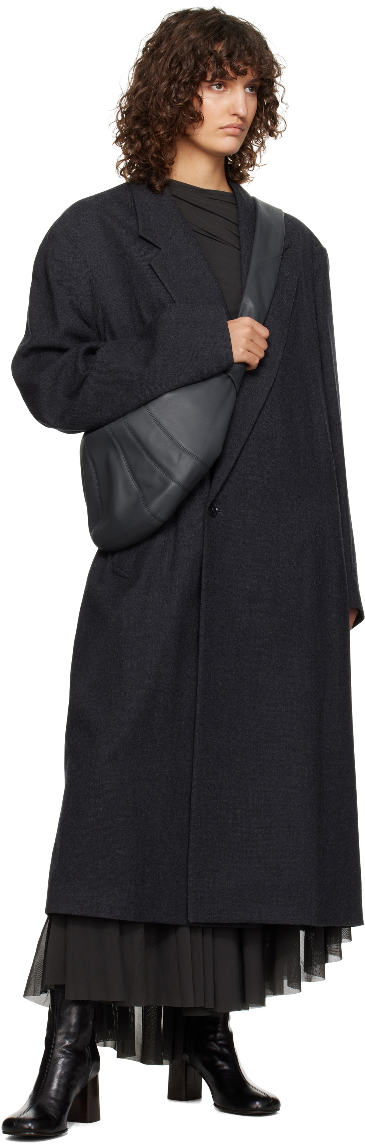 LEMAIRE Gray Medium Croissant Bag Lemaire