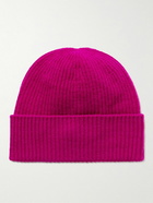 Moncler - Appliquéd Ribbed Virgin Wool and Cashmere-Blend Beanie