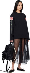 Simone Rocha Black Beaded Utility Bow Backpack