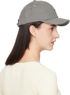AMI Paris Gray Cotton Ami de Coeur Embroidery Cap