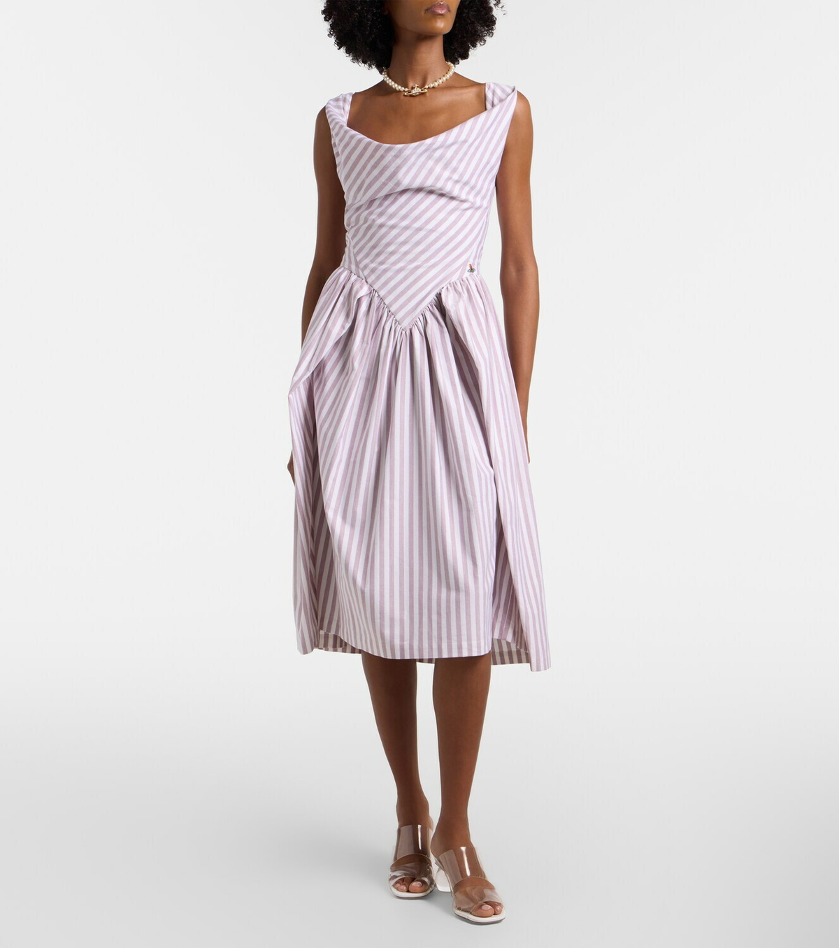 Vivienne Westwood Sunday striped cotton midi dress