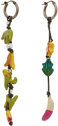 Marni Multicolor Graphic Charm Earrings