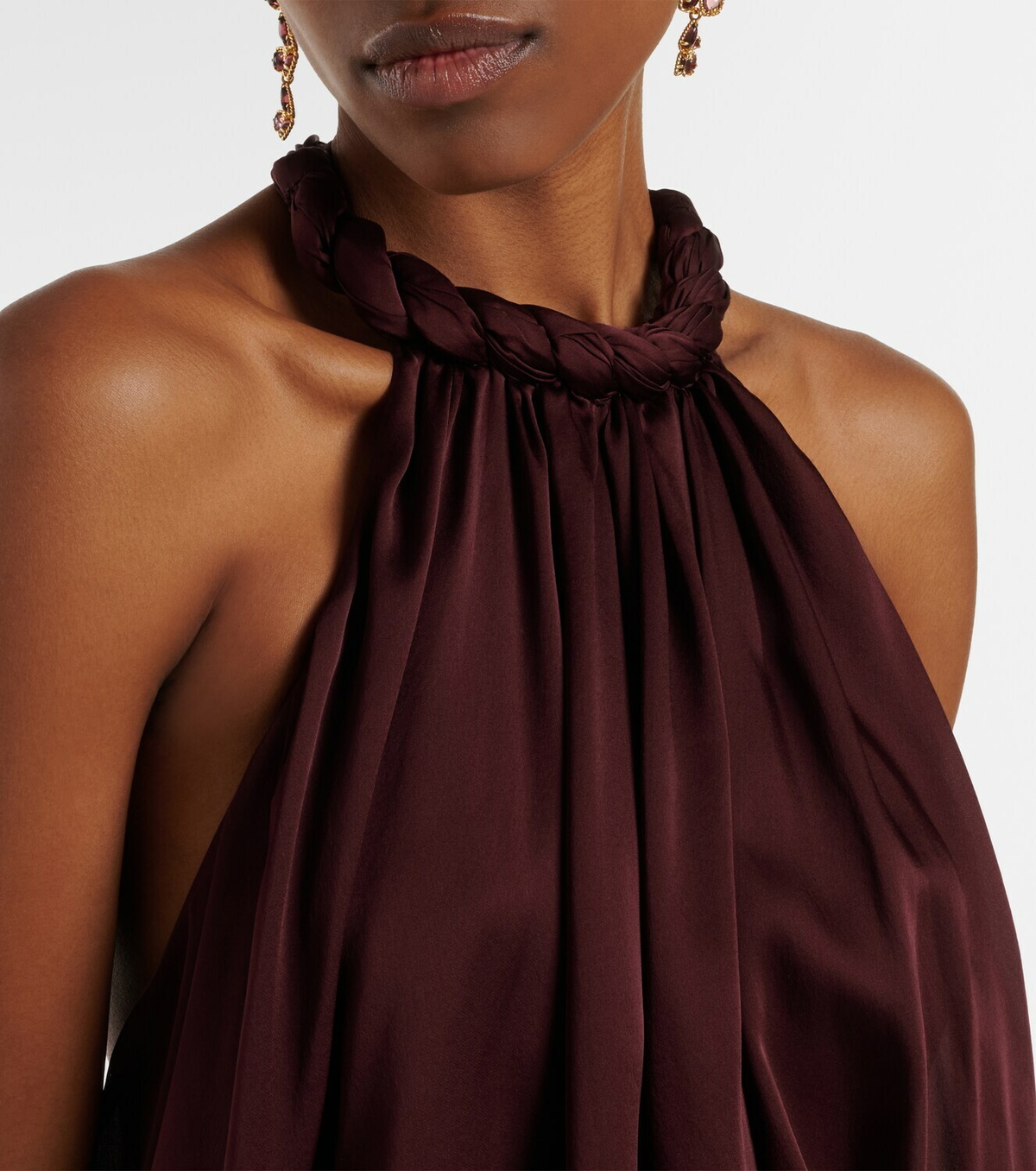 Zimmermann Luna halterneck silk top