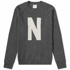 Norse Projects Men's Fridolf N Donegal Crew Sweat in Dark Grey Melange