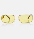 Versace Greca rectangular sunglasses