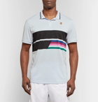Nike Tennis - NikeCourt Advantage Printed DRI-Fit Tennis Polo Shirt - Men - Light blue