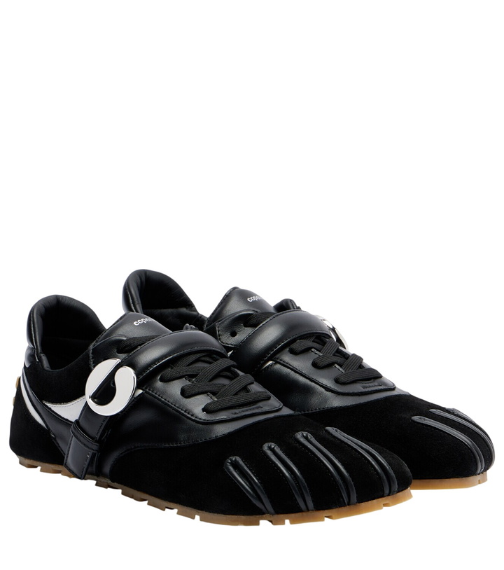 Photo: Coperni Leather-trimmed suede sneakers
