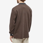 Polar Skate Co. Men's Long Sleeve Jacques Polo Shirt in Grey Brown