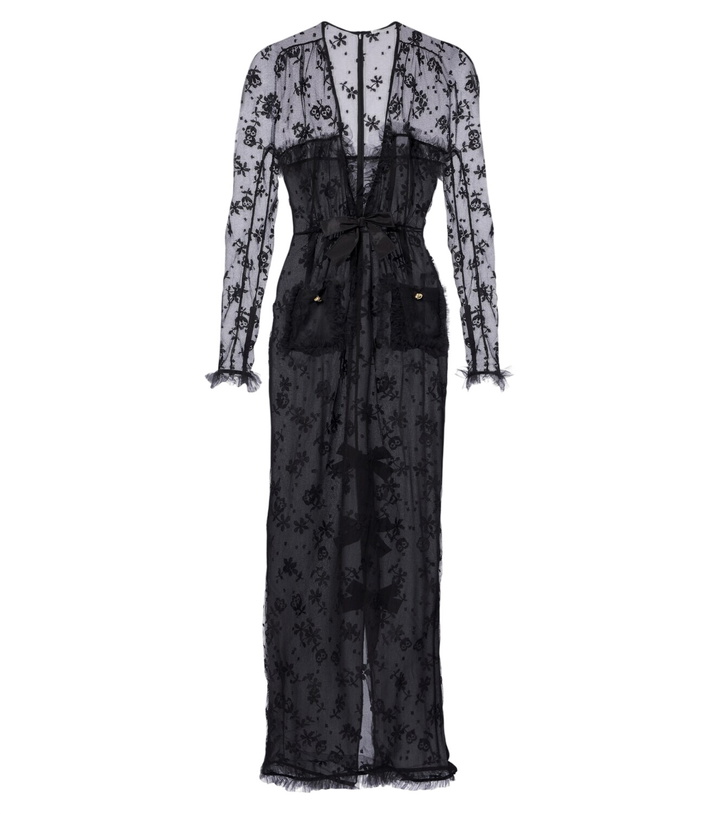 Photo: Alessandra Rich Bow-detail lace maxi dress