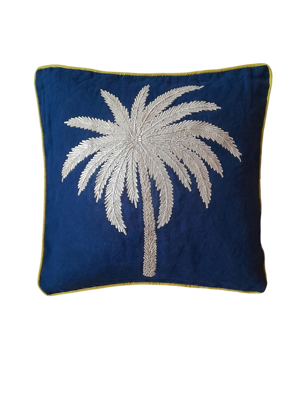 Photo: Les Ottomans Palms Embroidered Cushion