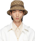 Gucci Beige & Brown Canvas GG Fedora