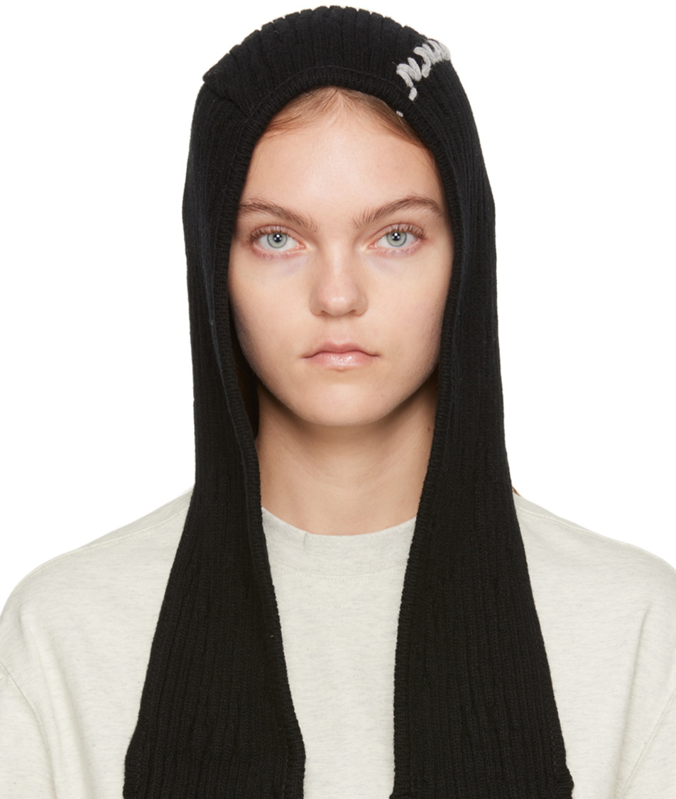 ADER error Black Ear Flap Beanie
