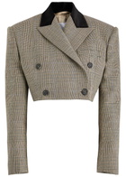 Giuseppe DI Morabito Houndstooth Cropped Blazer Brown