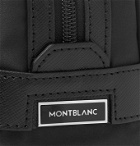Montblanc - Sartorial Jet Cross-Grain Leather-Trimmed Canvas Wash Bag - Black