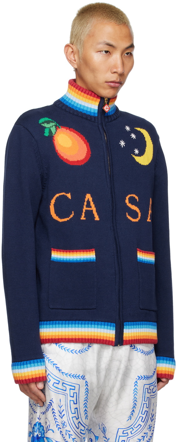 Casablanca Navy Casa Club Sweater Casablanca