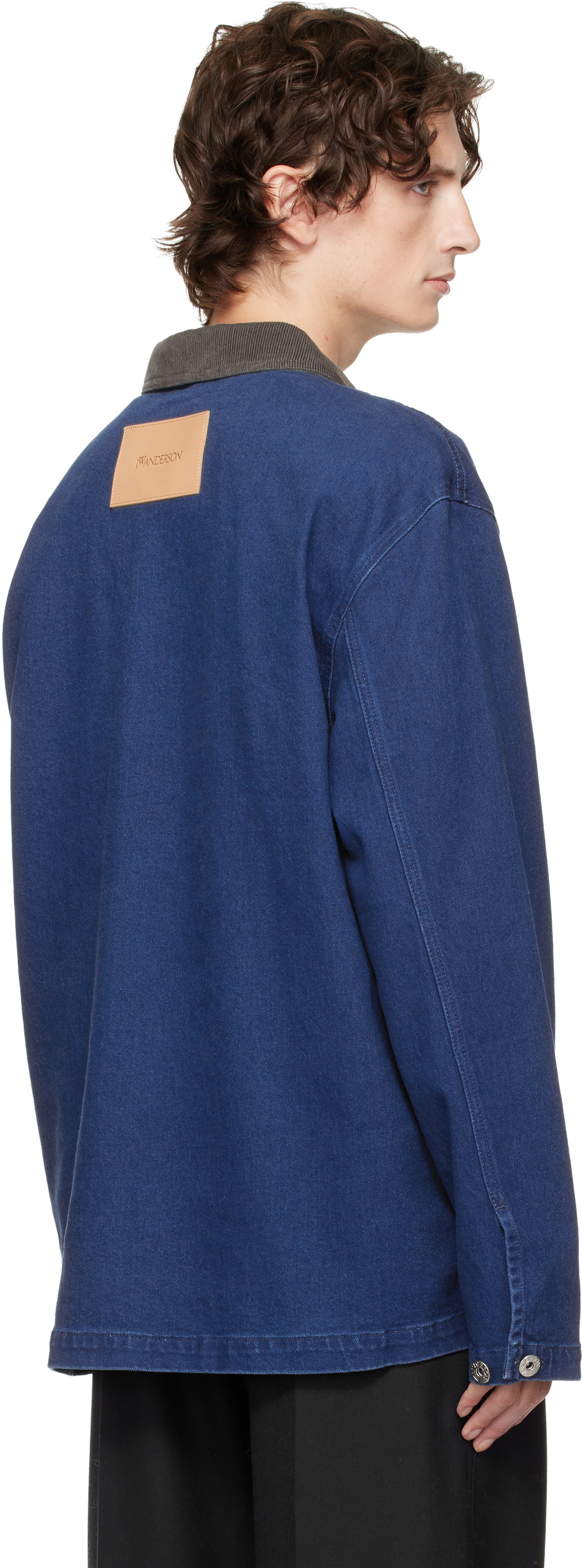 JW Anderson Blue Patch Pocket Denim Polo