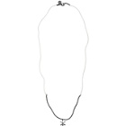 Undercover White and Gunmetal Silk Thread Necklace