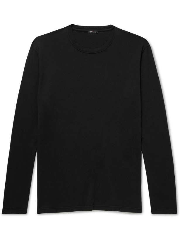 Photo: Kiton - Cotton and Cashmere-Blend Jersey T-Shirt - Black