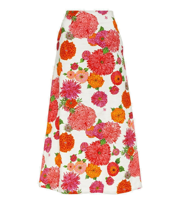 Photo: La DoubleJ A-Long floral cotton midi skirt