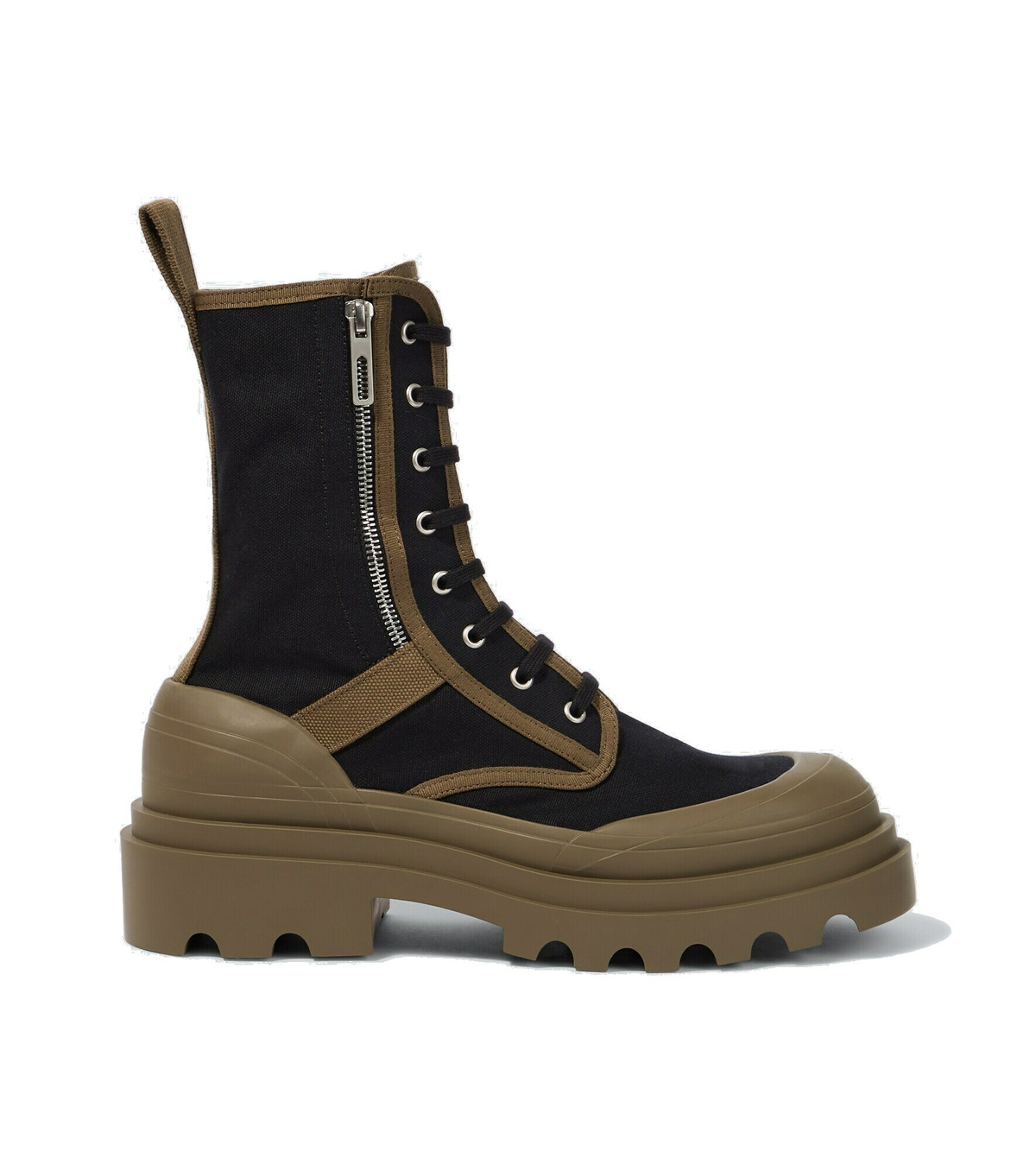 Bottega Veneta - Lug canvas lace-up boots Bottega Veneta