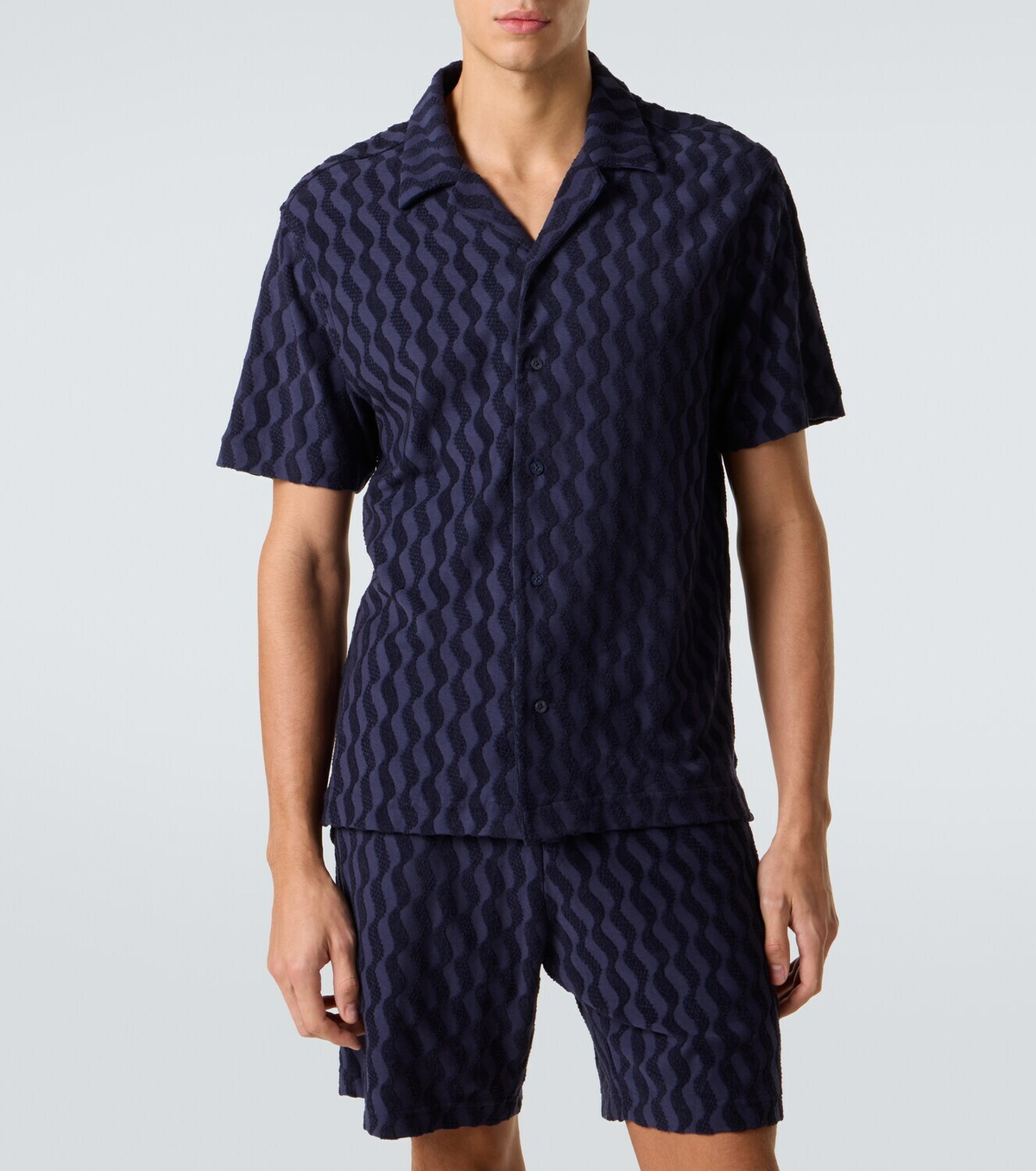 Frescobol Carioca Roberto cotton-blend terry cuban shirt