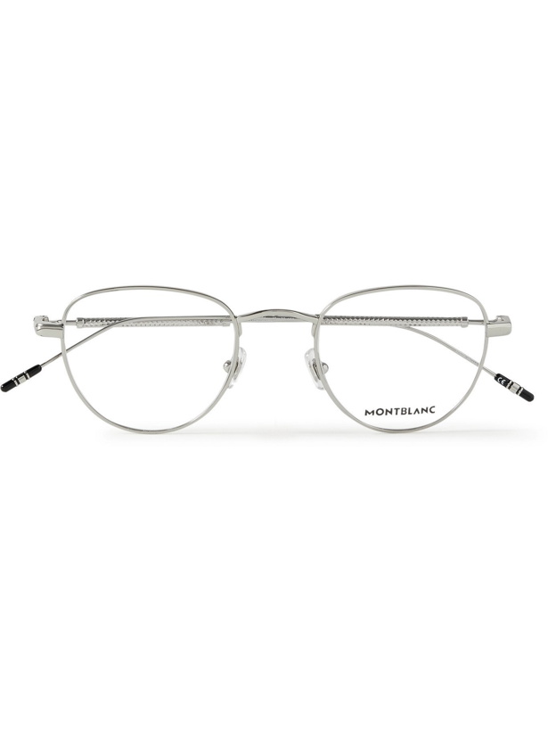 Photo: MONTBLANC - Round-Frame Silver-Tone Optical Glasses - Silver