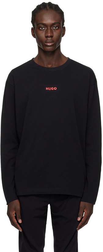 Photo: Hugo Black Printed Long Sleeve T-Shirt