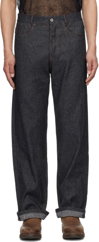 Photo: Aviva Jifei Xue Blue Soft Denim 5 Pocket Jeans
