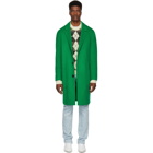 AMI Alexandre Mattiussi Green Wool Double Coat