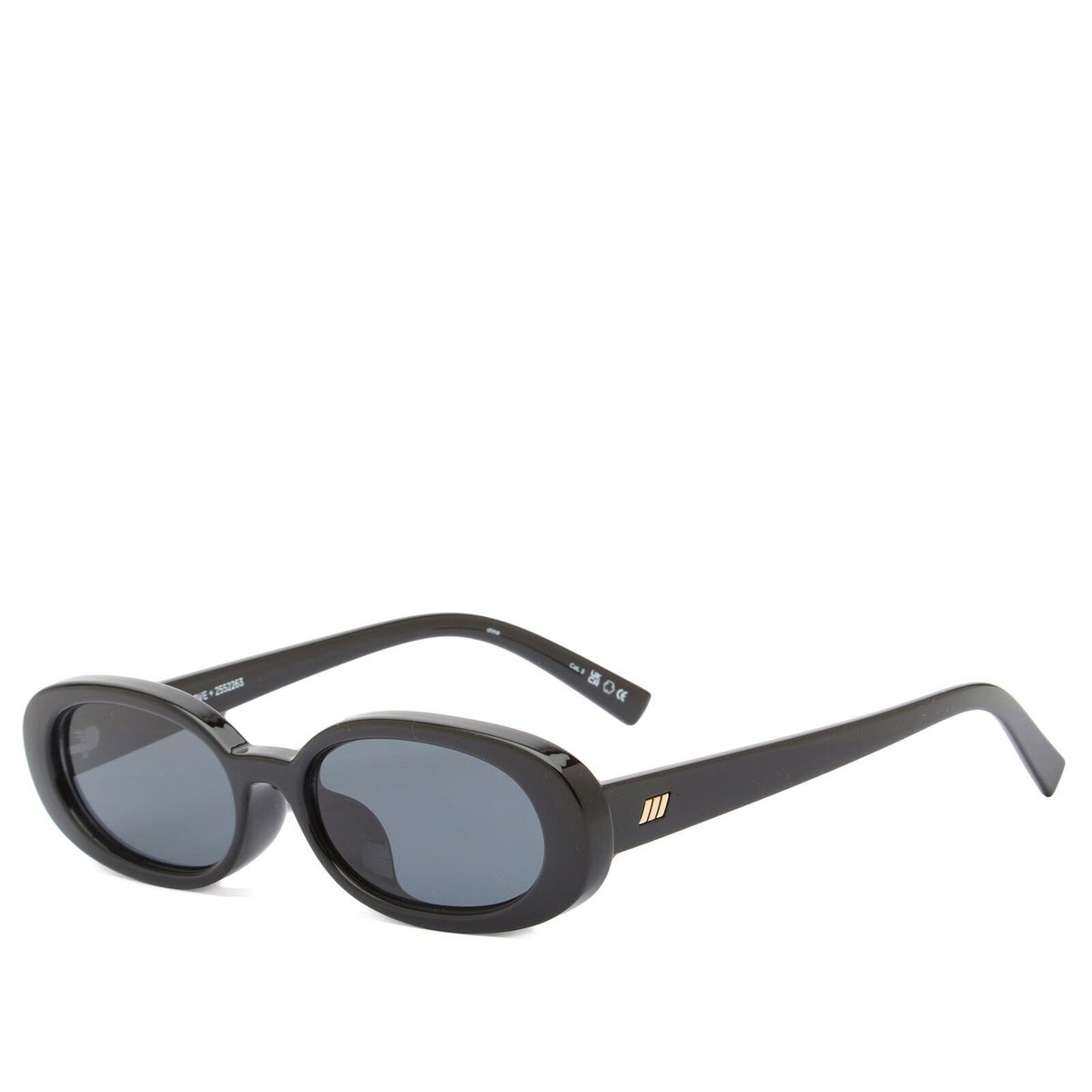Le Specs Outta Love + Sunglasses in Black/Smoke Mono 