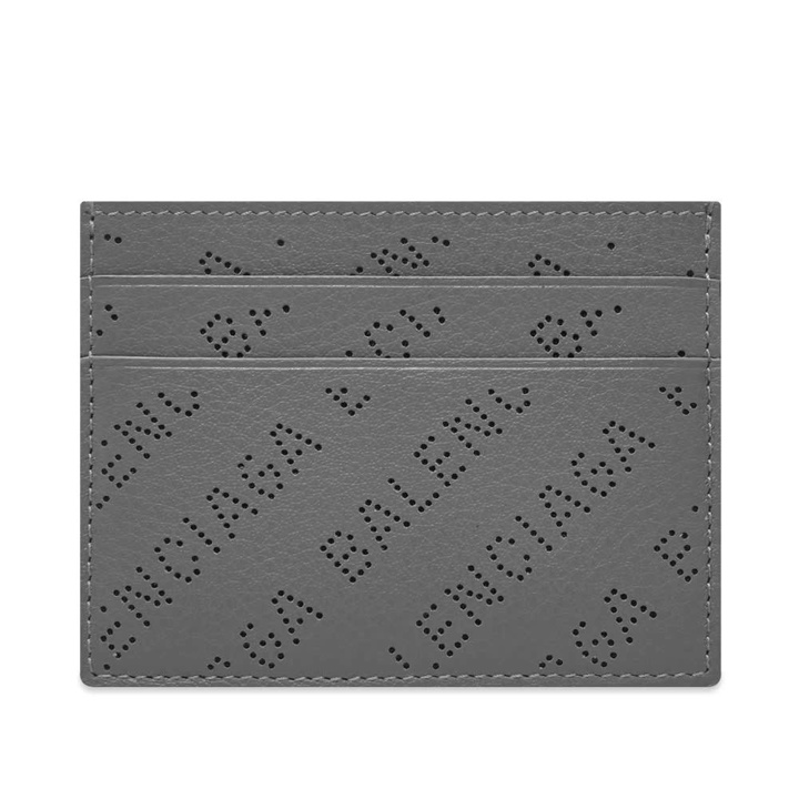 Photo: Balenciaga Perforated Logo Leather Card Holder