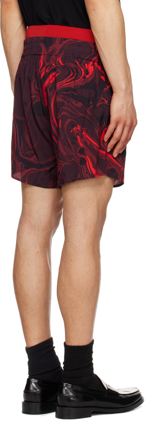 LGN Louis Gabriel Nouchi Red Graphic Pyjama Shorts