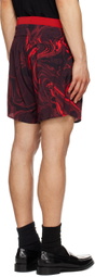 LGN Louis Gabriel Nouchi Red Graphic Pyjama Shorts