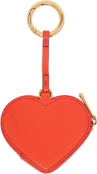 Versace Orange 'Versace' Tag Coin Pouch