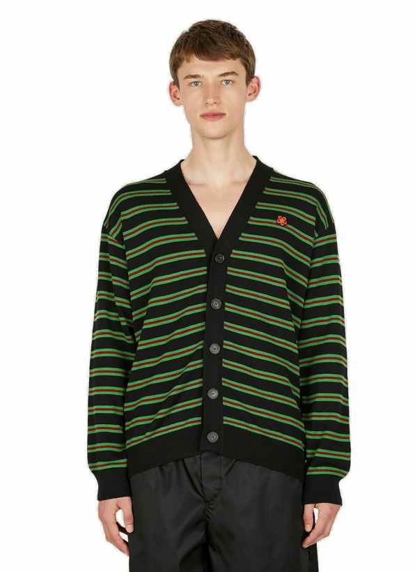 Photo: Striped Boke Flower Cardigan in Green