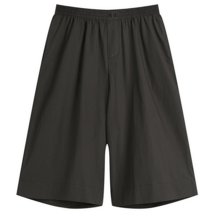 Photo: Deiji Studios Women's Long Lounger Shorts in Black Stripe