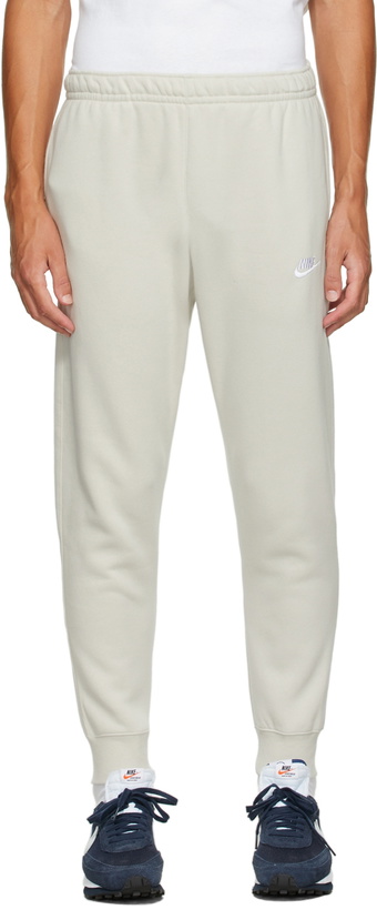 Photo: Nike Beige Fleece Sportswear Club Lounge Pants