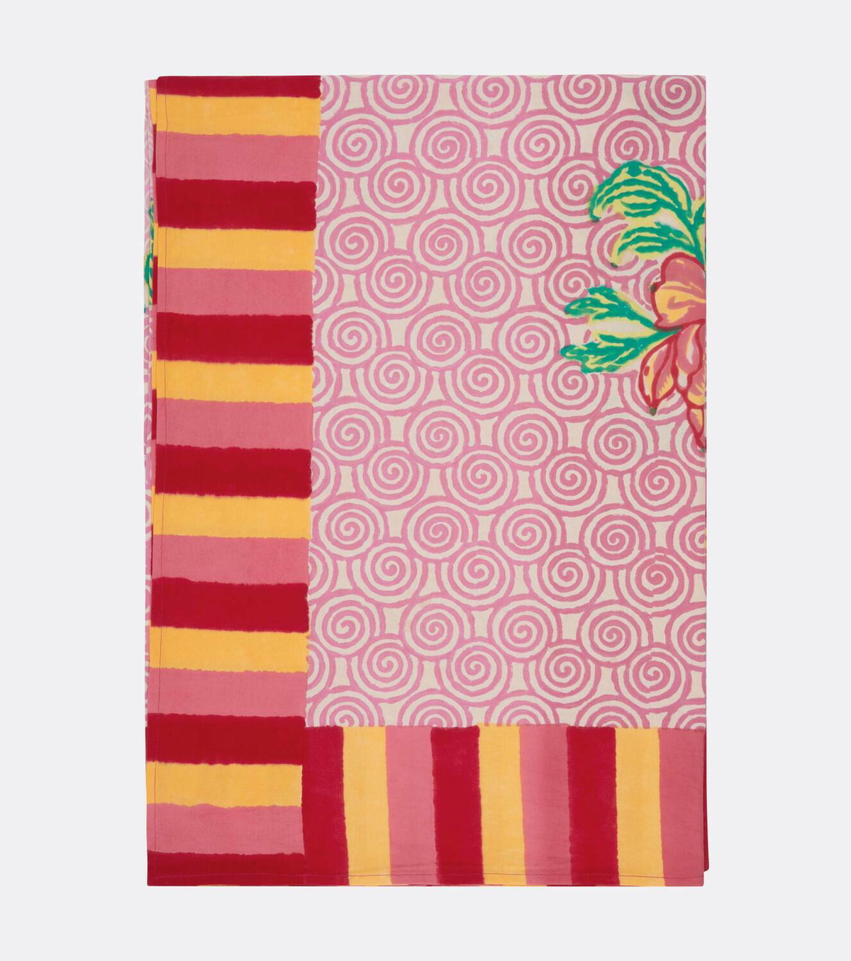 Lisa Corti Camelia Magenta Large cotton tablecloth