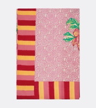 Lisa Corti Camelia Magenta Large cotton tablecloth